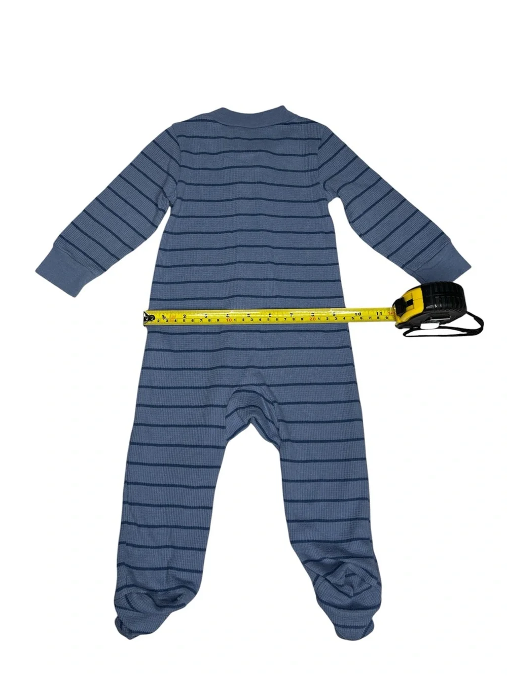 Carter's Blue Striped Footed One-Piece with Bear Motif